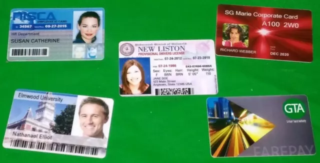 One Custom Business Company Staff Membership ID Card Printed on Plastic PVC