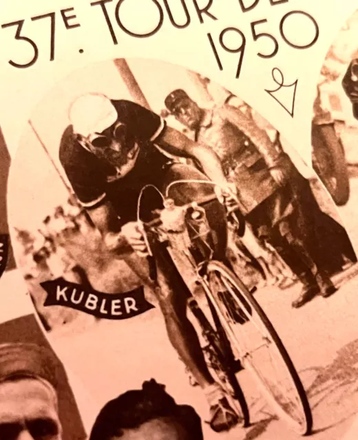 Tour De France 1950 Carte Postale Originale Coureurs Suisses Ferdi Kubler Rare 2