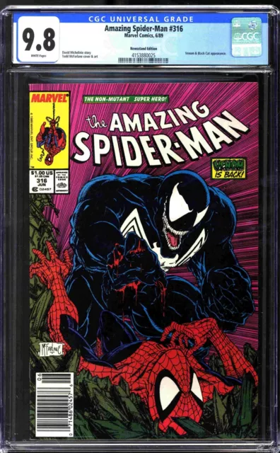 Amazing Spider-Man #316 CGC 9.8 (W) Newsstand Edition Venom Appearance