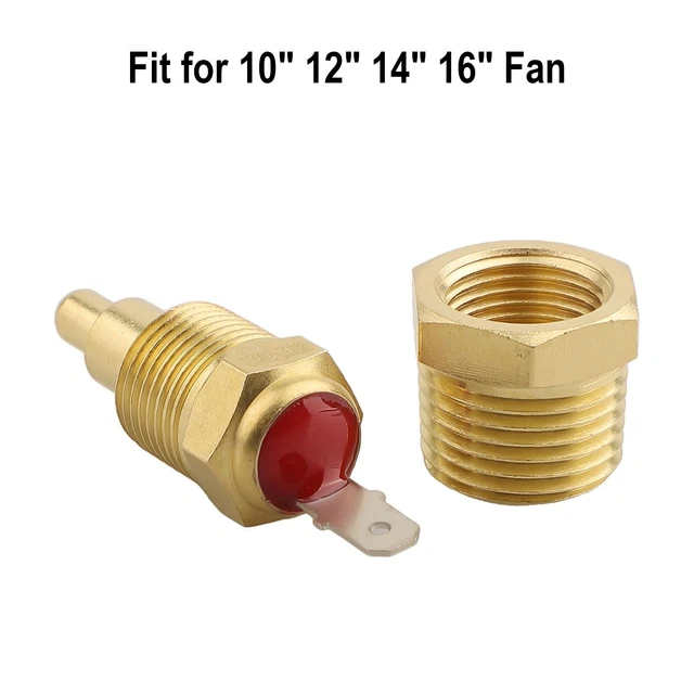 RADIATOR HOSE ADAPTER ELECTRIC COOLING FAN THERMOSTAT TEMP-ERATURE