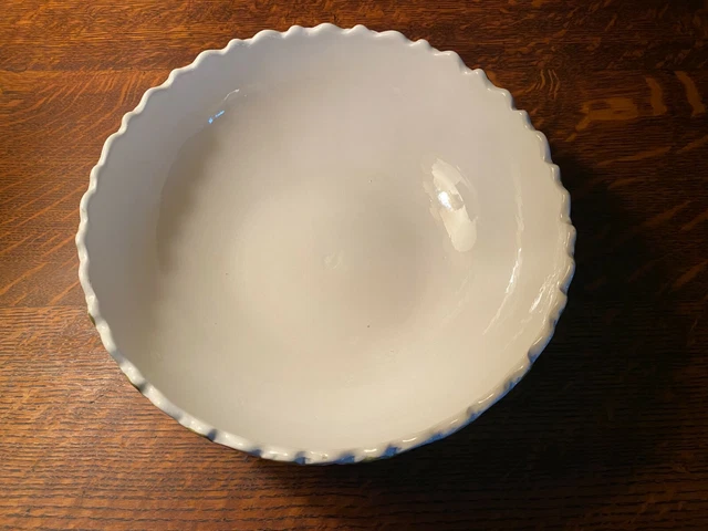 1950's Vintage Italian Lettuce Majolica Pottery Bowl 2