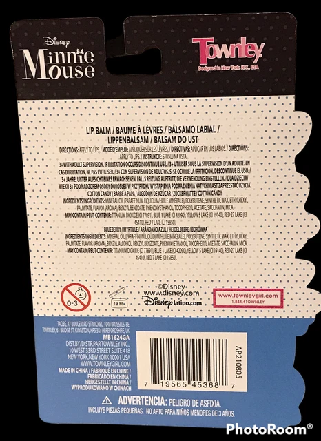 Disney Minnie Mouse Blueberry and Cotton Candy Flavored Lip Balm Cute 2