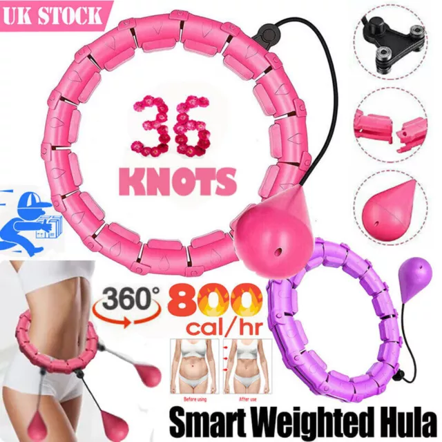 Fitness Smart Weighted Hula Hoop With Ball Detachable Knot Weight Loss Exercise