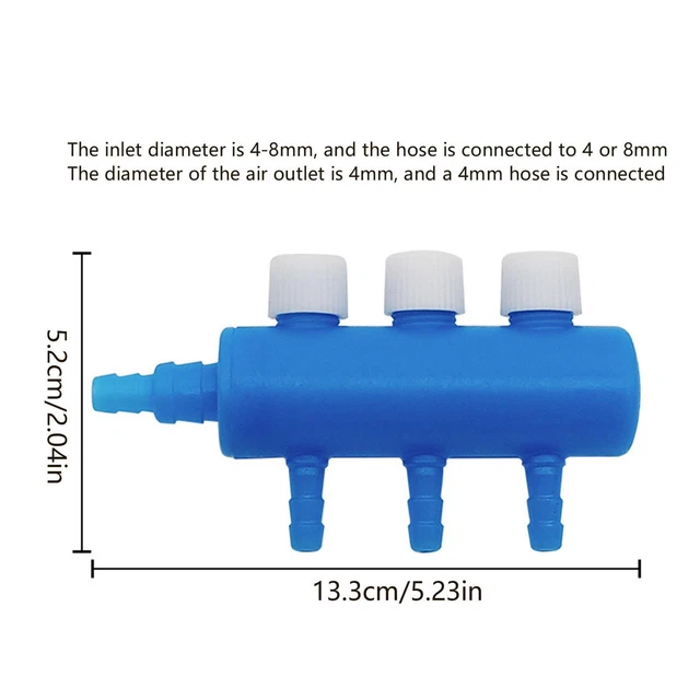 Aquarium Air Tubing Valves Fish Tank Air Pump Splitter Valve 3