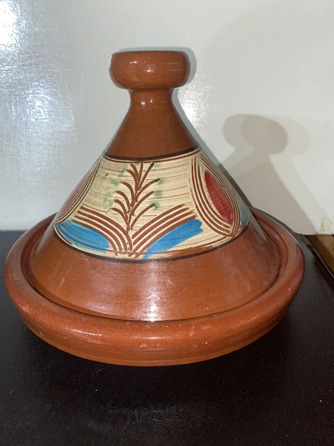 Cazuela decorativa de terracota vintage MAROCCAN TAGINE 26 cm