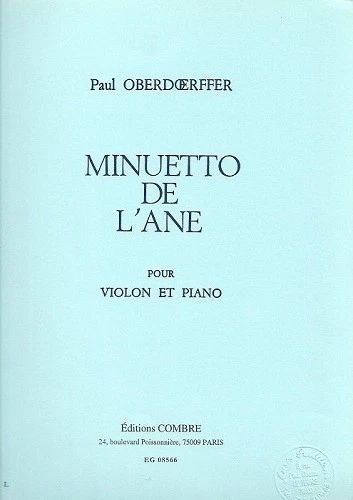 Partition pour violon - Paul Oberdoerffer - Minuetto de l'âne