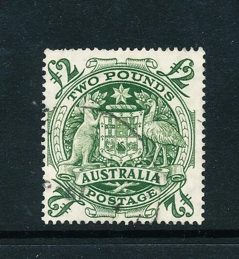 AUSTRALIA-1950 £2 Green Sg 224d FINE USED