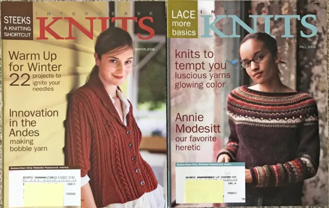 Revista INTERWEAVE KNITS 2006 - 2 números - invierno y otoño