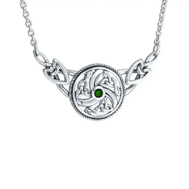 Celtic Triskele Symbol .925 Sterling Silver Necklace Peter Stone Jewelry