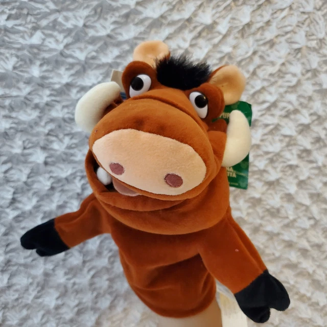 DISNEY'S THE LION King Pumbaa HAND PUPPET 10" Plush Stuffed Animal Toy