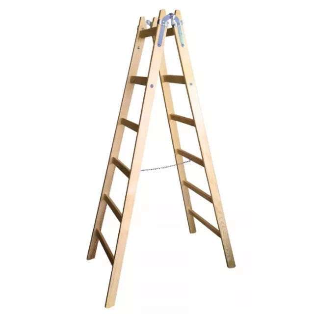 Escalera de Pintor Madera Doppelstufenleiter Vertical 6 Refuerzos 2x6