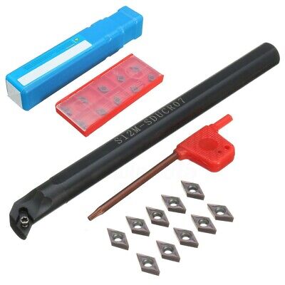 12mm Tige Tour Forage Barre Tournant Outils Support Kit DCMT0702 Insert Carbure
