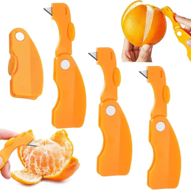 Paquete de 3 Pelador de Naranja | Herramienta de Cítricos Limón Fácil de Abrir Hoja Aguda Cocina Creativa