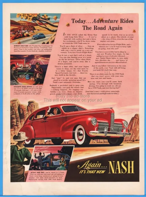 1940 Nash 4-Door Sedan Detroit MI Today Adventure Rides Southwest 1939 Car Ad