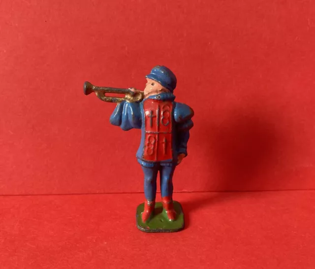 Crescent Medieval Herald Lead Toy Soldier Figure Vintage 1940s/50s