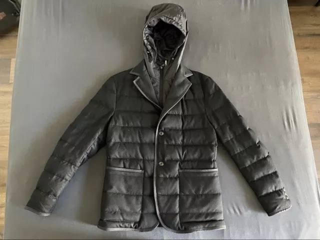 $1,860 MONCLER Men's Yonne Short Down Black Puffer Jacket Coat Size 1 (Small)