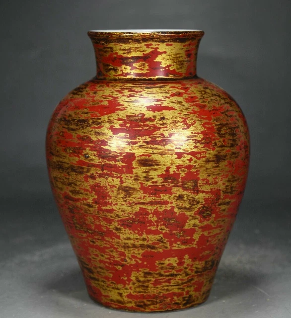 VASE DE BOUTEILLE de fleur d'or de porcelaine de la dynastie Xuande de ...