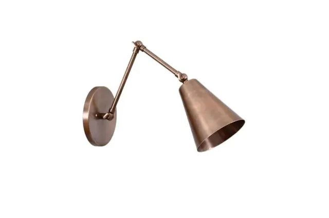 One Light Articulated Sconce Mid-Century Modern Stilnovo Style Brass Wall Lamp