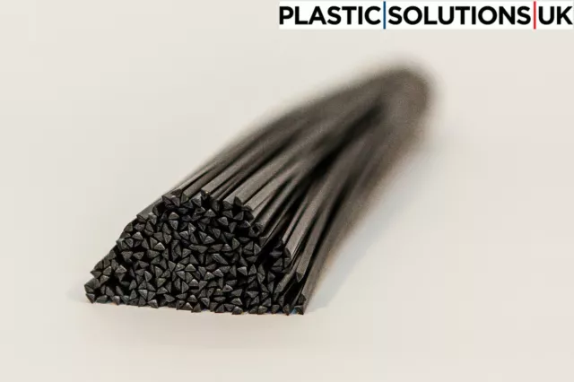 HDPE plastic welding rods (6mm) black 20pcs /triangular shape/ polyethylene