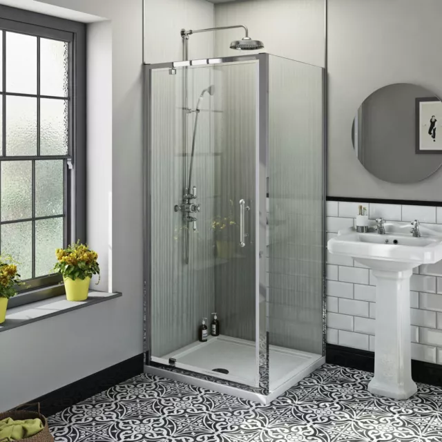 Orchard Winchester traditional 6mm rectangular pivot shower enclosure 900 x 700