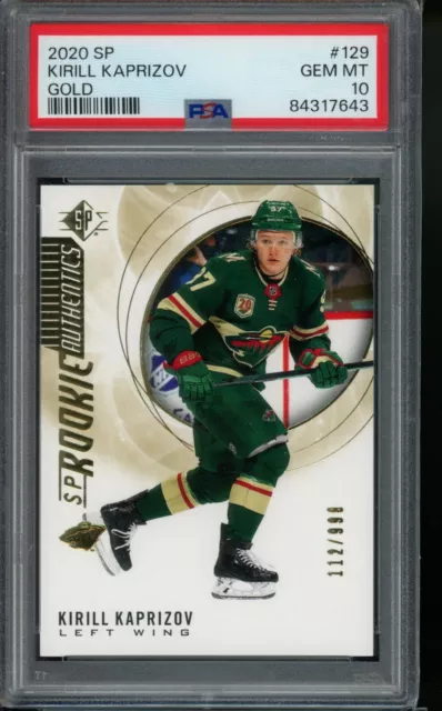 Kirill Kaprizov 2020 Upper Deck SP Gold /999 Rookie RC Minnesota Wild PSA 10