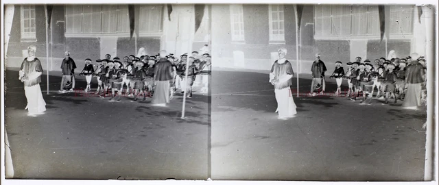 France NEGATIVE Photo Ceremony c1930 Vintage Stereo Glass Plate PL28L9n 3