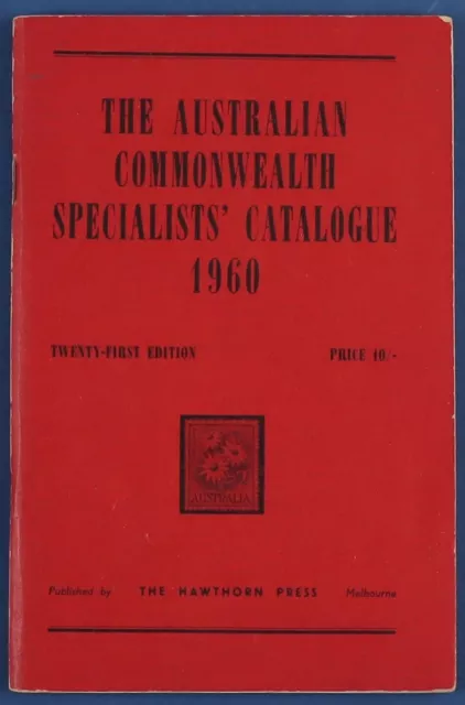 CATALOGUES Australia ACSC 21st Edition 1960 pub by Hawthorn Press.