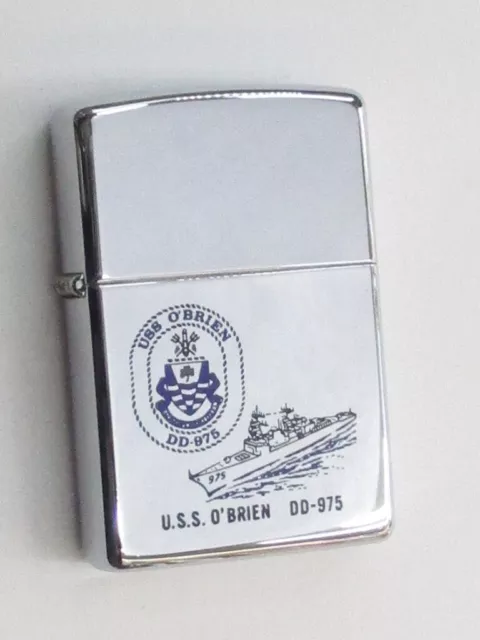 Zippo lighter United States Navy USS O'BRIEN DD-975 Made 1998 Unused from Japan