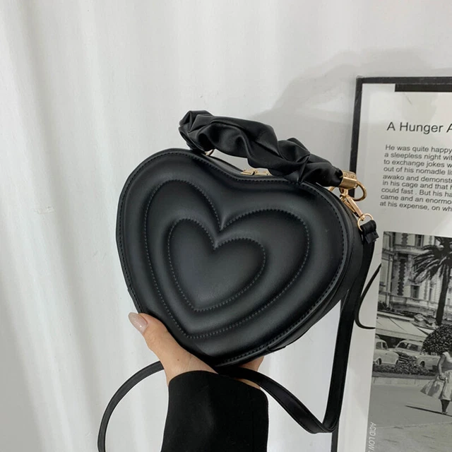 Fashion Love Heart Shape Shoulder Bag Crossbody Bags For Women PU Handle Bag