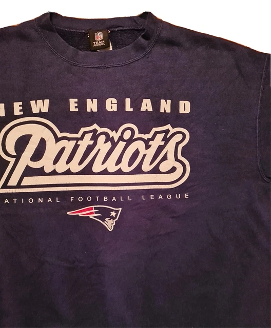 NFL Blue Sweatshirt Mens New England Patriots Size Medium- Vintage Clothing 3