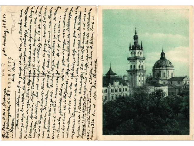 CPA AK LEMBERG Gr. Kat. Maria-Kirche und Dominikaner-Kirche POLAND (371037)