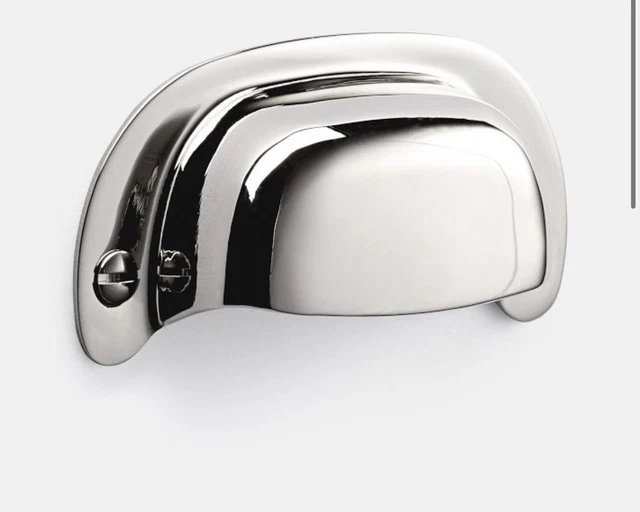 Rejuvenation Hardware Bin Pull Polished Nickel Massey 3" C100250 Pottery Barn Rejuvenation Hardware Bin Pull Polished Nickel Massey 3" C100250 Pottery Barn