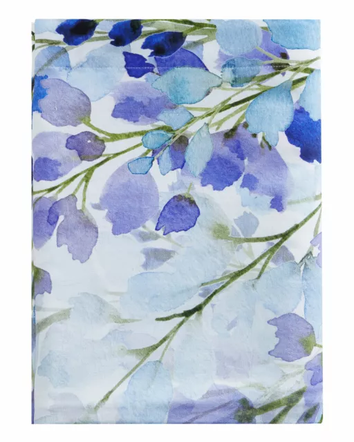 ANNE DE SOLENE WISTERIA KING DUVET COVER 2 SHAMS 5pc SET PURPLE BLUE BELL FLOWER