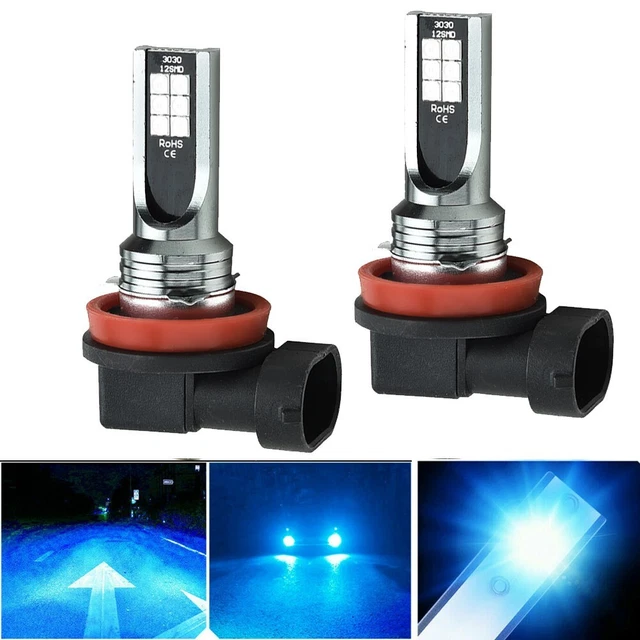 Imperméable LED Phare 2pcs Remplacement 360 Degrés 20000LM Feu Anti Brouillard