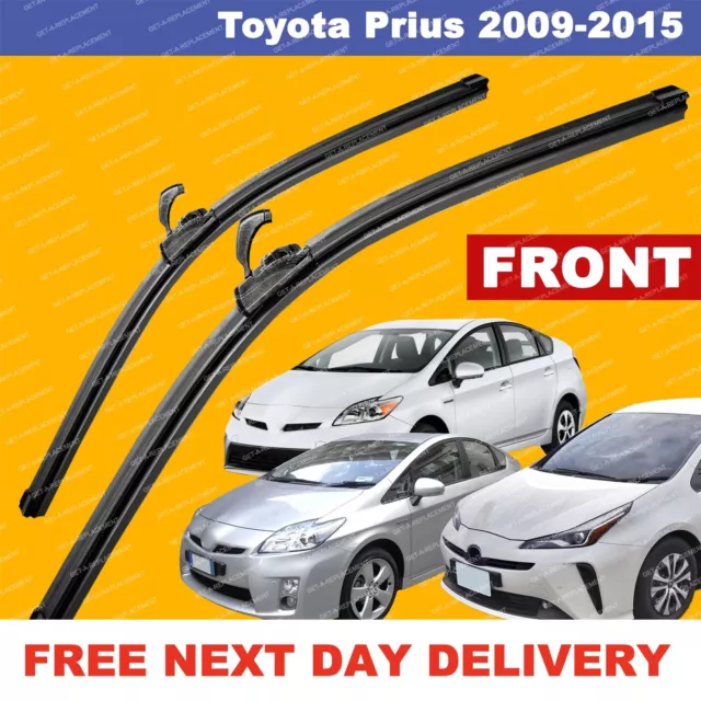 For Toyota Prius 09-15 U-Hook Front Windscreen Aero Wiper Blades SET 26"16"