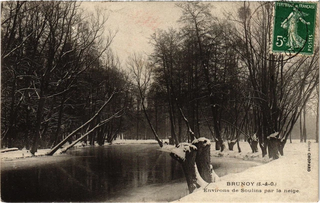 CPA Brunoy Environs de Soulins par la neige FRANCE (1371439)