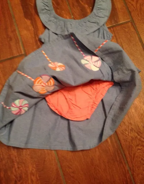 Robe bébé fille neuve avec étiquettes Gymboree PASTELS Chambray 12-18 mois 3