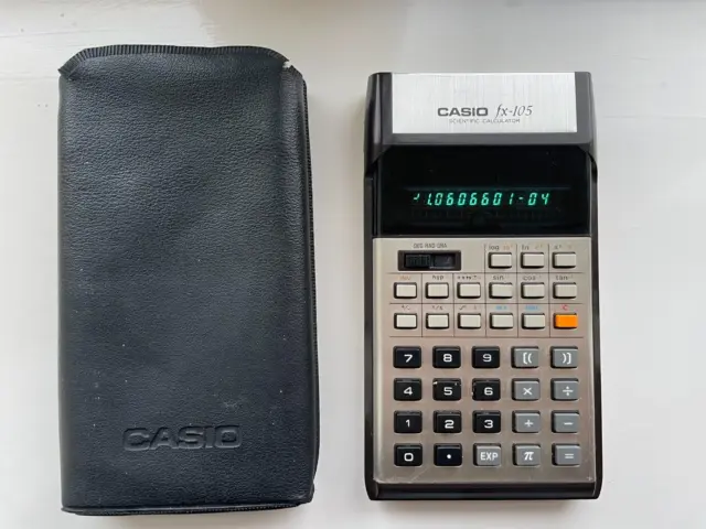 CASIO fx-105 Scientific Calculator - Vintage - Made in Japan & Slip Case