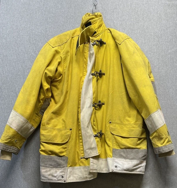 Janesville Turnout Coat Firefighter Bunker Gear Chest 50" Length 34" Yellow