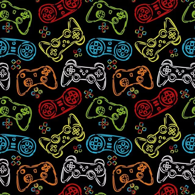 100% Cotton Digital Fabric Lets Game Controllers 140cm Wide