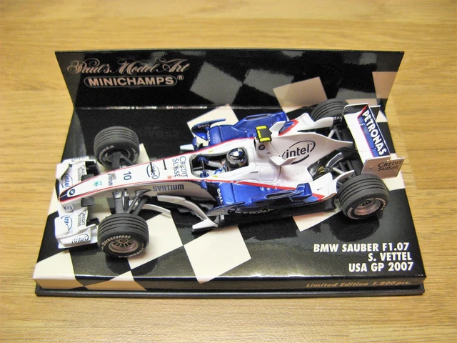 ミニカー minichamps BMW SAUBER F1.07 USA GP 2007 BMW Sauber F1 F1.07 #10 Sebastian Vettel USA GP 2007 1st