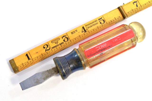 Vintage Craftsman 41586 A WF 5/16 Stubby Flathead Slotted Screwdriver, USA