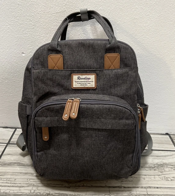 Ruvalino Multifunction All In One Travel Black Diaper Bag Backpack