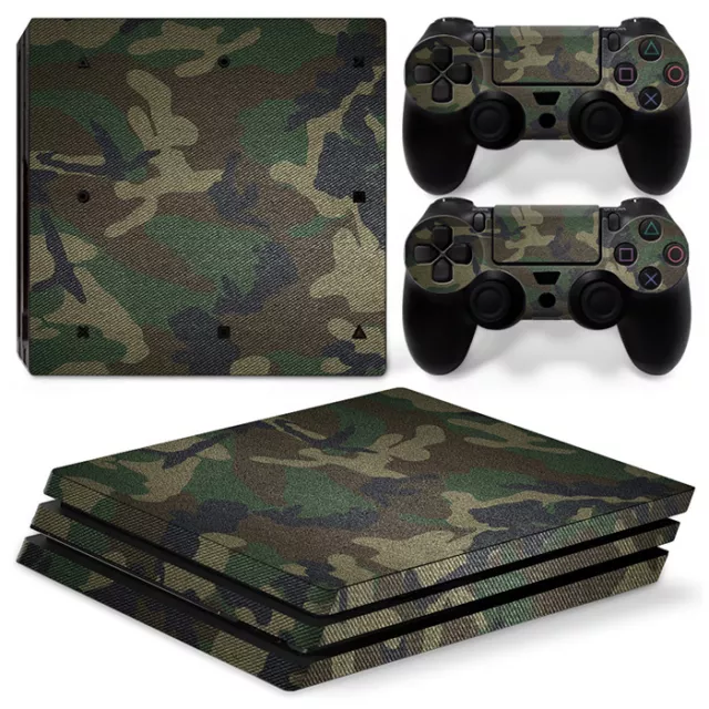 Playstation 4 PS4 Pro Vinyl Skin Folie Aufkleber Sticker Camouflage Bund Army