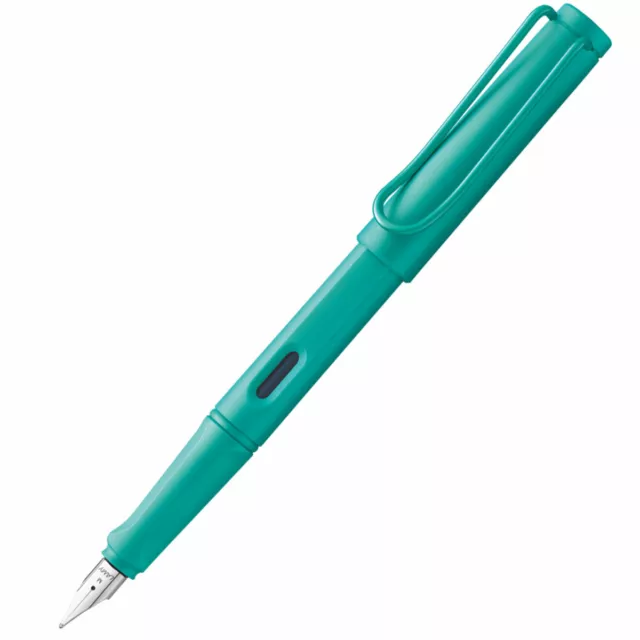 Lamy Safari Fountain Pen Plastic with Metal Clip, Aquamarine, Fine L21AQF