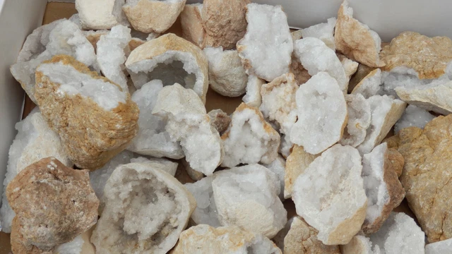 Quarzgeode Quarzdruse, Marokko, 1 kg, schwere/massive Geoden, Abverkauf 4