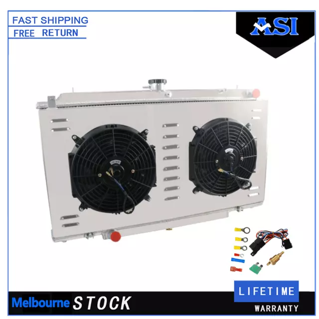 4ROW RADIATOR+SHROUD FAN&RELAY Fit NISSAN GU/PATROL/Y61 TD42 2.8L/3.0/4.2 DIESEL