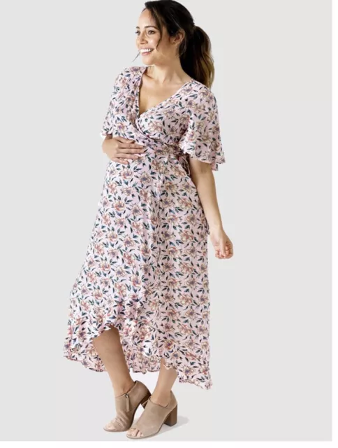 Maive & Bo - Allegra Wrap Dress Size: AU XL - Floral maternity/postpartum Dress