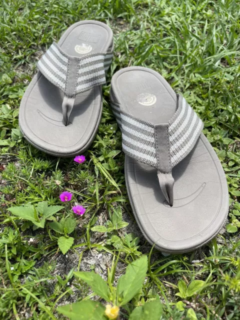 Fitflop Surfa Sandals Stone/Stormy Day Womens 9