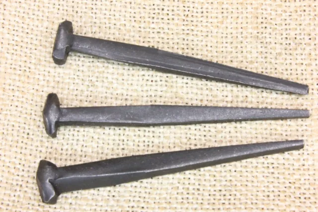 3" Rose Head 3 Nails HEAVY Spikes Square Wrought Iron Vintage Decorative Look